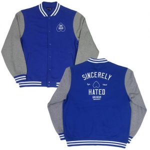 Sincerely Hate Royal Blue/Gray Jacket - $75